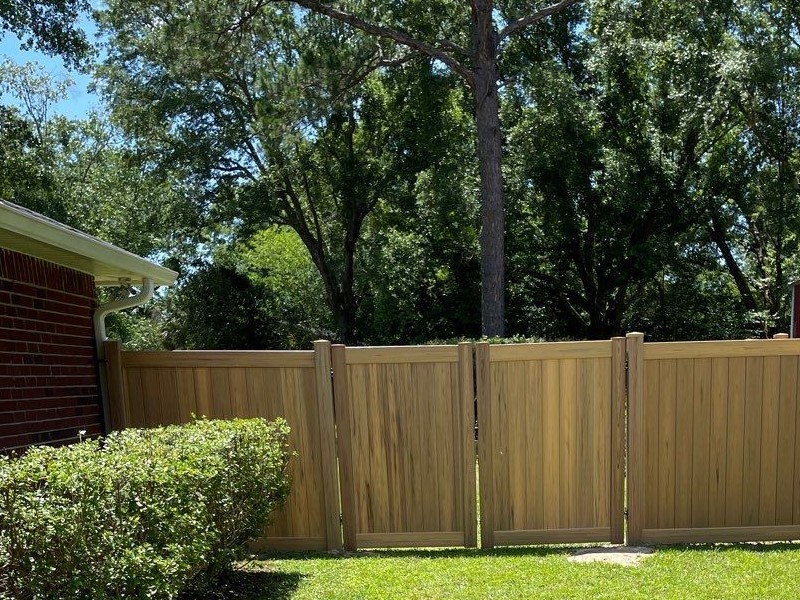 Photo of a residential fencing job