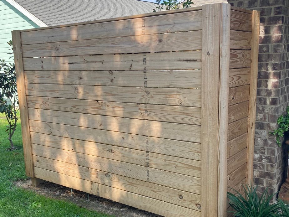 wood privacy fence