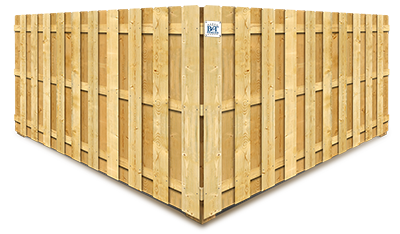 Pressure treated shadow box fence best sale